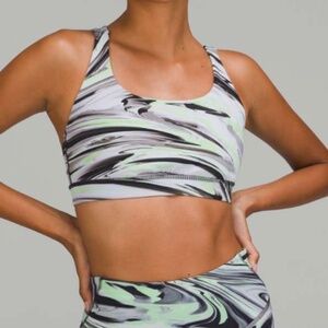 Lululemon Energy Bra *Medium Support, B–D Cups Paint Glide Warp Multi 8
